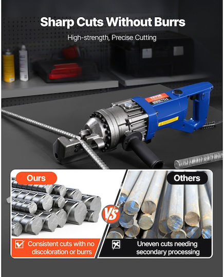 Vevor Reinforcement Cutting Blades 6 Pieces Spare Blades Jaws Electric Reinforcement Cutter 3/4 Inch 20mm #6 Double-Sided High Hardness Steel Cr12mov Fast Performance Screws Spring Washer Silver
