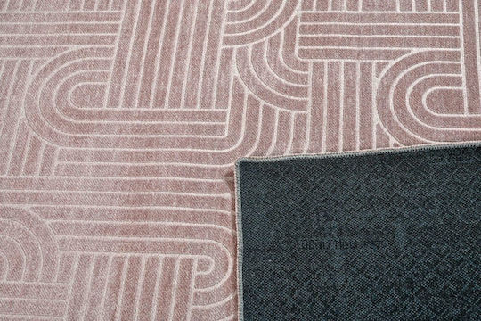 Polcarpet Sina Teppich Rechteckig Synthetisch,Polyester/Cotton/Leather Pink