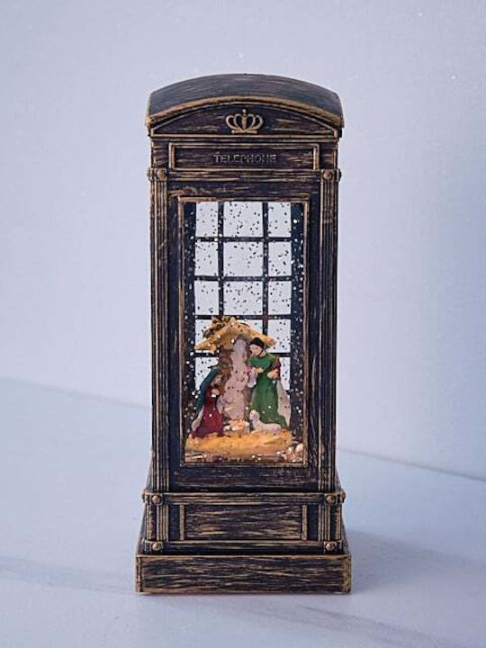 Weihnachtliche Schneekugel Beleuchtet mit Herzen 9x9x21cm 1Stück