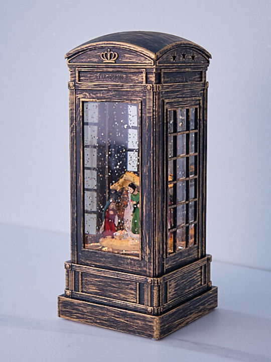 Weihnachtliche Schneekugel Beleuchtet mit Herzen 9x9x21cm 1Stück