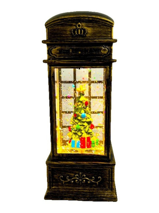 Christmas Decorative Traffic Light Lighted with Trees 8x8x19cm