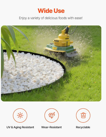 Vevor Plastic Landscape Edging Garden Edging 600 X 5 Cm 120 Nails No Dig Flexible Lawn Edging Rolls UV Resistant Mini Fence Edging Path Edging Flower Beds Yard Paving