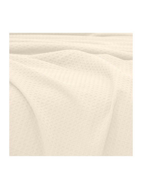 Lino Home Cocoon Pique Blanket Double 240x260cm Ecru