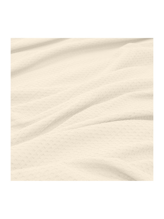 Lino Home Cocoon Pique Blanket Double 240x260cm Ecru