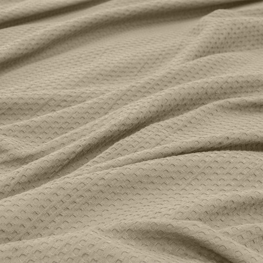 Lino Home Cocoon Piqué Decke Übergröße 240x260cm Braun