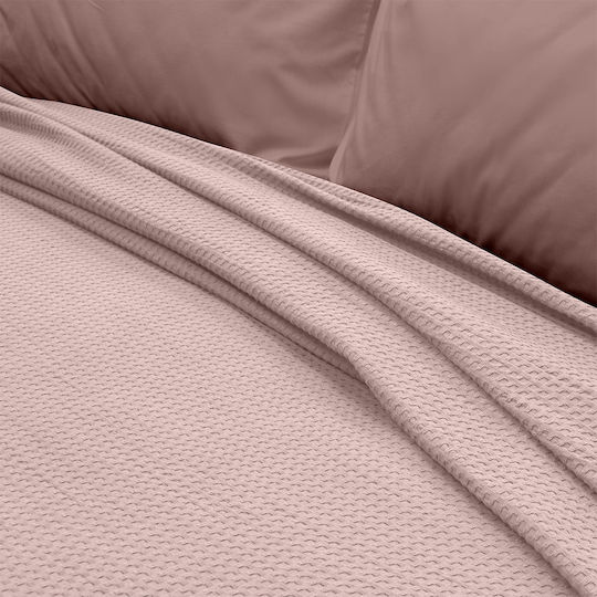 Lino Home Cocoon Одеяло Пике Свръхдвоен 220x240см Розово