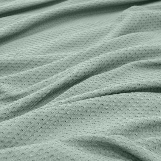 Lino Home Cocoon Pique Double Blanket 220x240cm Mint