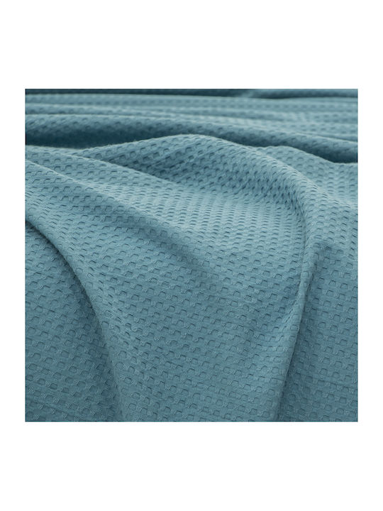 Lino Home Cocoon Одеяло Пике Свръхголямо 240x260см Петролено