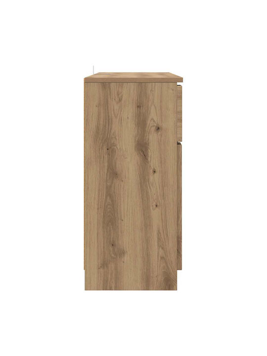 Sideboard Wooden with Drawers Artisan Oak 100x30x65.6cm