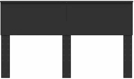 vidaXL Hölzernes Kopfstütze für Bett Schwarz Eichenholz 150x100cm