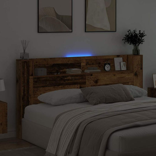 vidaXL Wooden Bed Headboard Old Wood 200x103.5cm