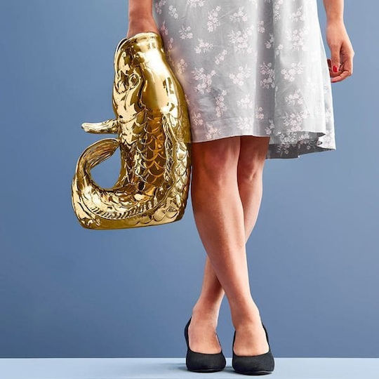 Werner Voss Decorative Vase Gold