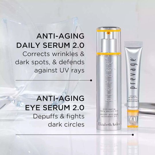 Elizabeth Arden Prevage Anti-Aging Daily 2.0 Anti-Aging Serum Gesicht mit Vitamin C & Vitamin E für Entgiftung & Straffung 30ml