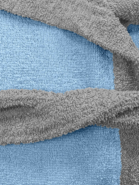 Lino Home Revel Bademantel mit Kapuze Blue 400gr/m²