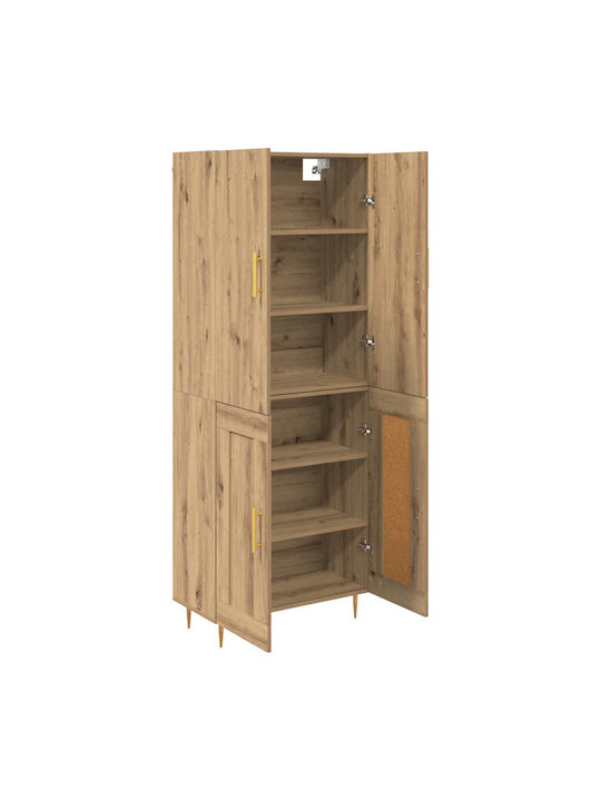 Βιβλιοθήκη Artisan Oak 69.5x34x180εκ.
