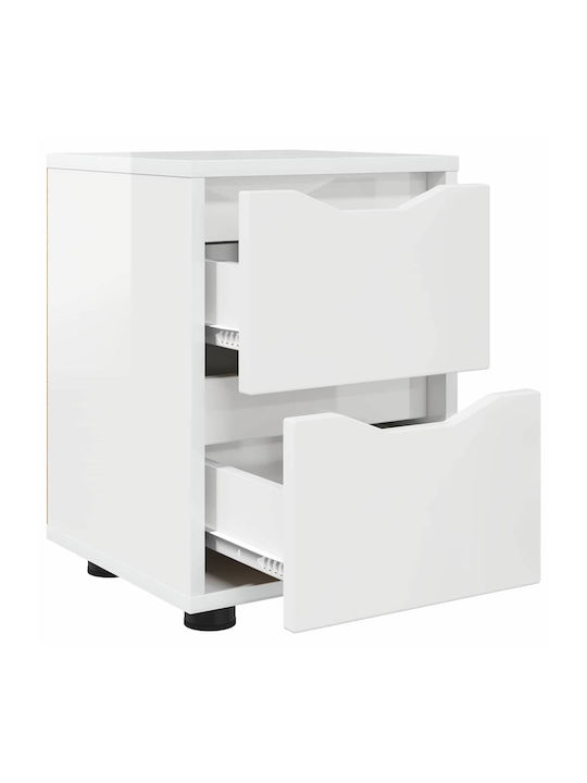 Wooden Bedside Table Width Length Height Dimensions of Each Shelf 27 x 23.5 x 17.5 cm Width Length Height With Drawer Durable Adjustable Height Ample Storage Space Drawers Stable Construction Easy Maintenance Assembly Required Yes 30.5 x 30 x 43 cm
