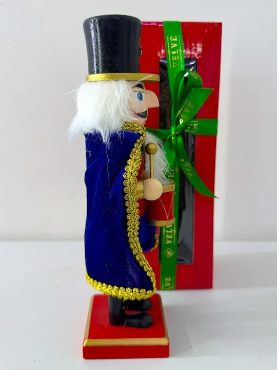 Velve Nutcracker de Crăciun Lemn Albastru