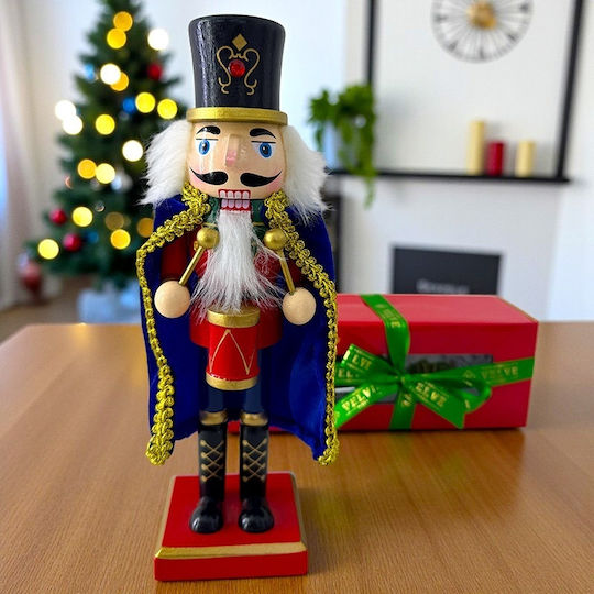 Velve Weihnachts-Nussknacker Blau aus Hölzernes
