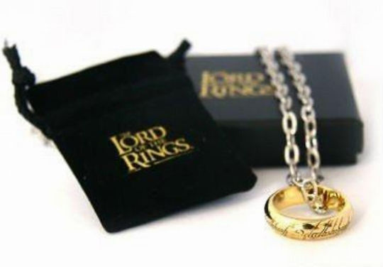 The Noble Collection Lord of the Rings One Ring Gold Plated Hanging Replica