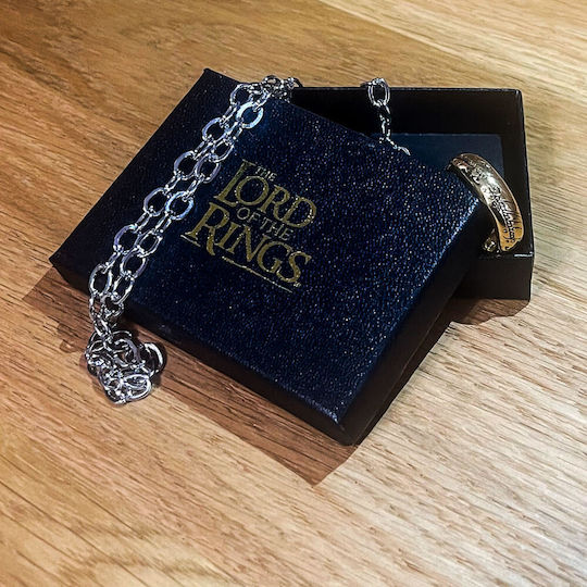 The Noble Collection Lord of the Rings One Ring Gold Plated Hanging Replica