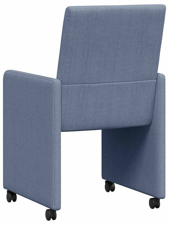 Scaun de exterior Metalic Albastru 2buc 57x66x94cm