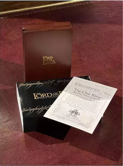 The Noble Collection Lord of the Rings: Der Eine Ring vergoldete Halskette aus Sterlingsilber Replik Artikel Länge 50,8 cm