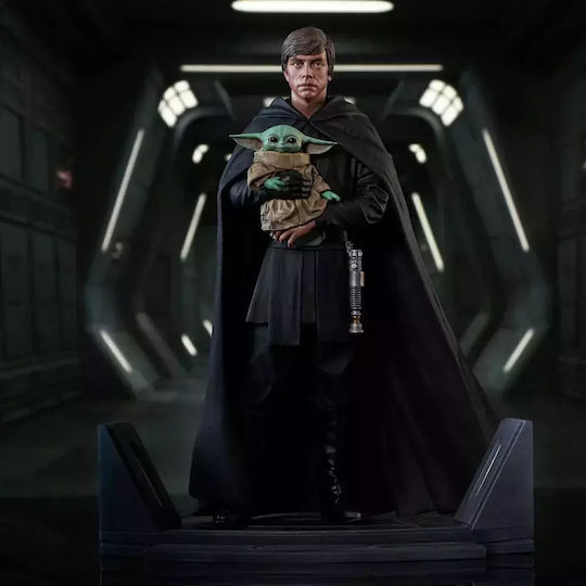 Enarxis Star Wars Mandalorian Luke Skywalker & Grogu Figurine Gentle Giant The Mandalorian Figure Height 25cm Scale 1:7