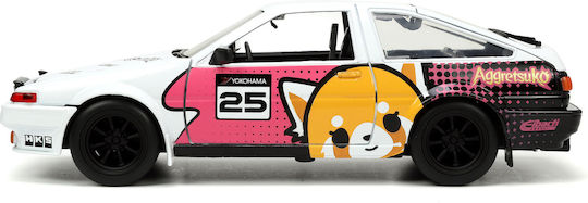 Aggretsuko Diecast Model 1/24 1986 Toyota Trueno Ae86