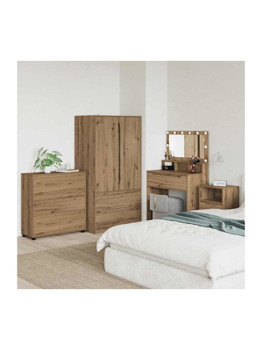 Συρταριέρα Креватокамарас Дървена с 3 чекмеджета Дъб Artisan 80x31x81бр