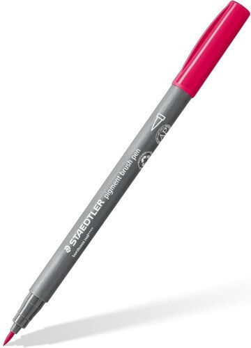 Staedtler Multiink Pigment Arts Πινέλο Σετ 6 Τεμαχίων Κόκκινα & Ροζ Λιανική