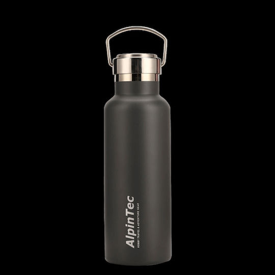 AlpinPro Recycelbares Thermosflasche Kunststoff / Rostfreier Stahl BPA-frei 550ml Grau