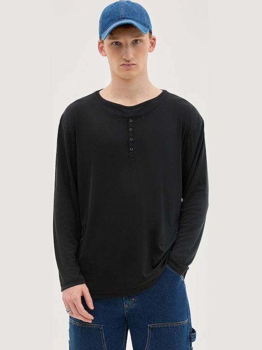 Langarmbluse Black