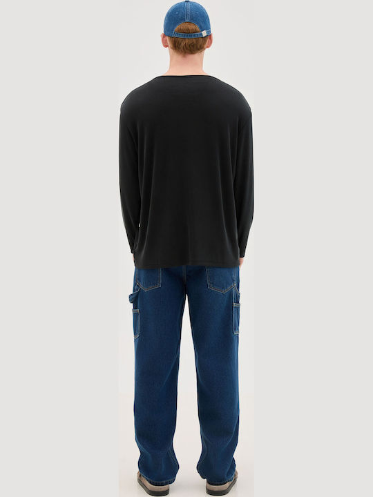 Langarmbluse Black