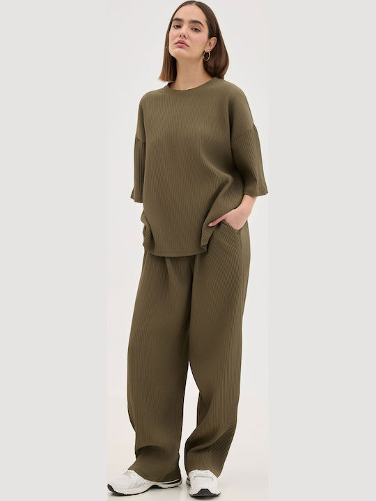 Men's Short Sleeve Khaki Blouse