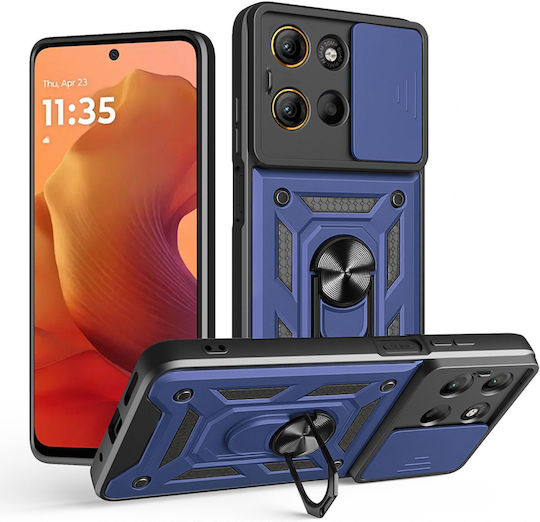 Techsuit Camshield Series Back Cover Silicone Blue (Moto G15)