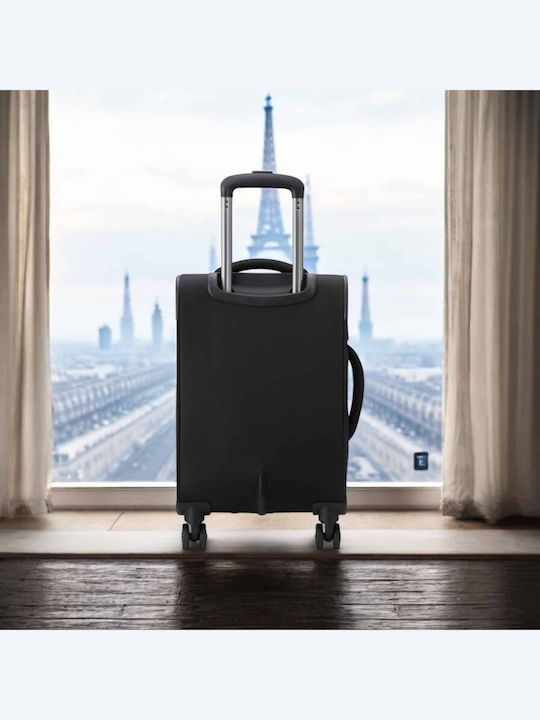 Securitech Koffer Reise Stoff Schwarz Mit 4 Räder Set 3 Stück