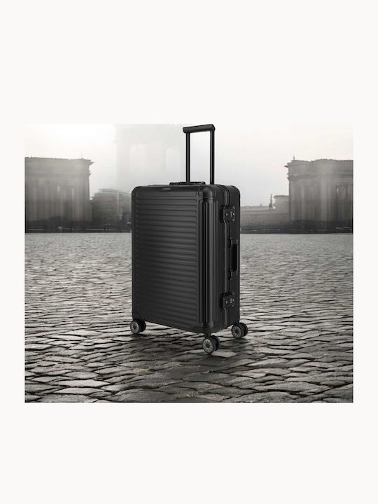 Travelite Next Μεσαία Βαλίτσα Ταξιδίου Σκληρή Μαύρη με 4 Ρόδες Ύψους 67εκ.