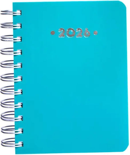 Globe Daily Spiral Diary P.p 2026 Ocean Blue 10x14 0411