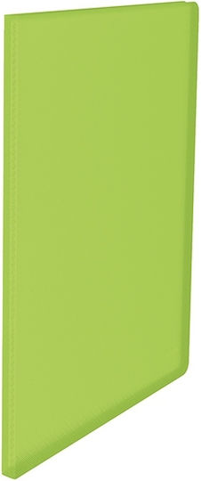 Esselte Clipboard Flexible with 10 plastic sleeves Slides Accordion for Paper A4 Green VIVIDA 1pcs