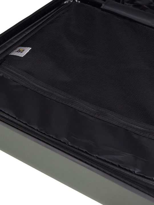 CAT Rockford Hard Khaki Suitcases With 4 Wheels