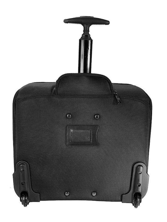 Bartuggi 008-158 Cabin Hard Travel Suitcase Black with 2 Wheels Height 42cm