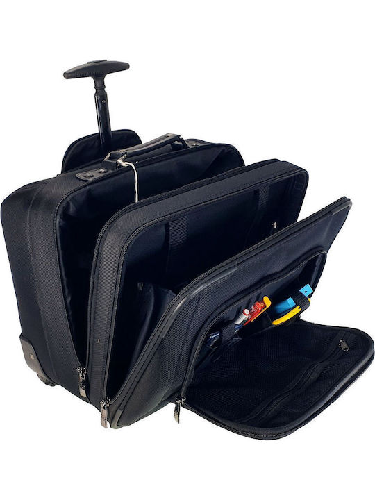 Bartuggi 008-158 Cabin Hard Travel Suitcase Black with 2 Wheels Height 42cm