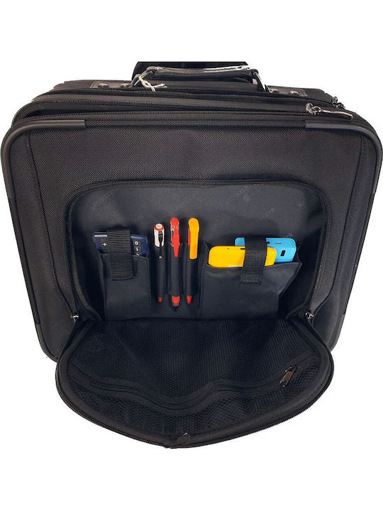 Bartuggi 008-158 Cabin Hard Travel Suitcase Black with 2 Wheels Height 42cm