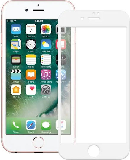Full Glue Full Face Tempered Glass Λευκό (iPhone 6 / 6s)