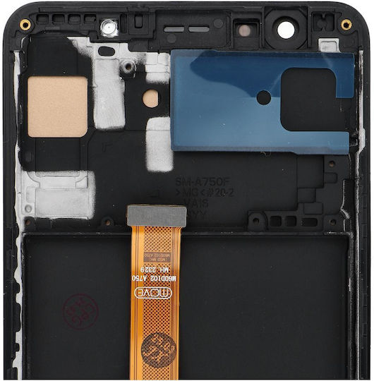 Screen Display with Touch Mechanism and Frame for SAMSUNG A7 2018 A750 (Black)