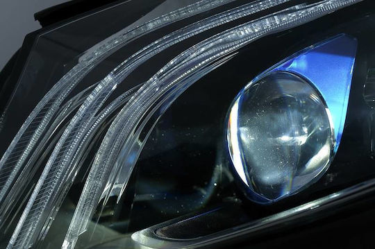 Front Lights Set Mercedes-Benz C-Class W205 14-20 Upgrade to Maybach Full Led DRL Black Motor Carner