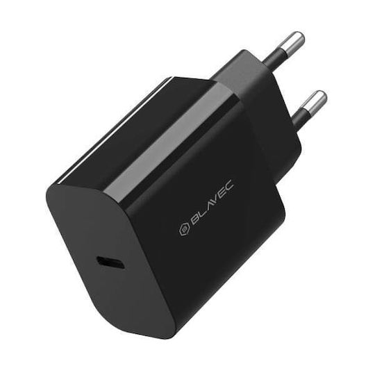 Blavec Charger Without Cable GaN with USB-C Port 45W Power Delivery / Quick Charge 3.0 / Quick Charge 4+ Blacks (BC-7)