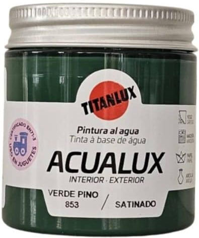 Titanlux Acualux Satin Vopsea specială pentru artizanat Verde 75ml