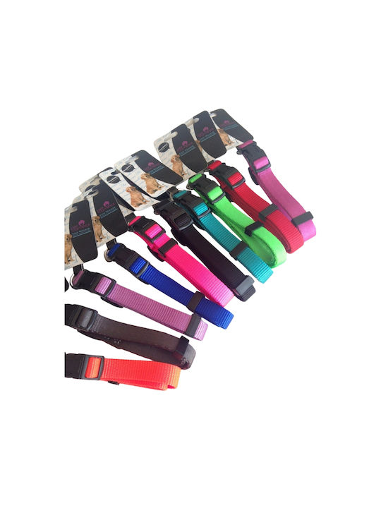 Adjustable Nylon Dog Collar 20mmx45-55cm 4534 Black Petcamelot