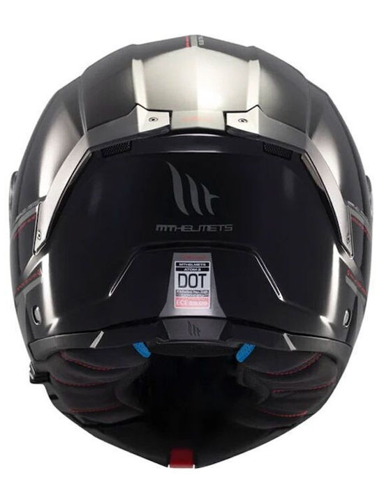 MT Atom 2 SV Gloss Black Motorcycle Helmet Flip-Up ECE 22.06 / DOT 1650gr with Sunvisor